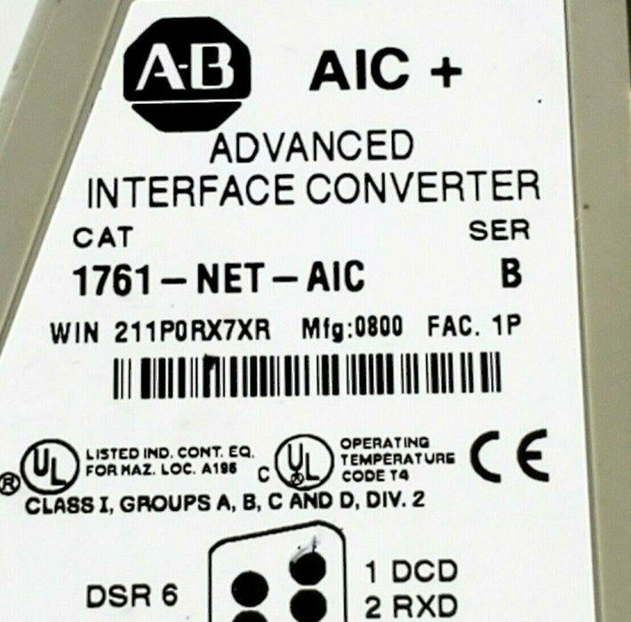 ALLEN-BRADLEY 1761-NET-AIC SERIES B ADVANCED INTERFACE CONVERTER 1761NETAIC