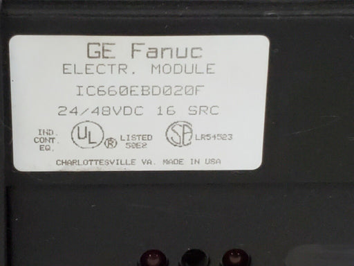 GE FANUC IC660EBD020F ELECTR. MODULE 24/48VDC 16 SRC
