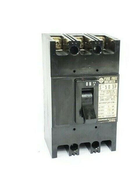 HITACHI S-50 FUSE FREE BREAKER 3P 50A, MFG. NO. S50A308, AC 600V