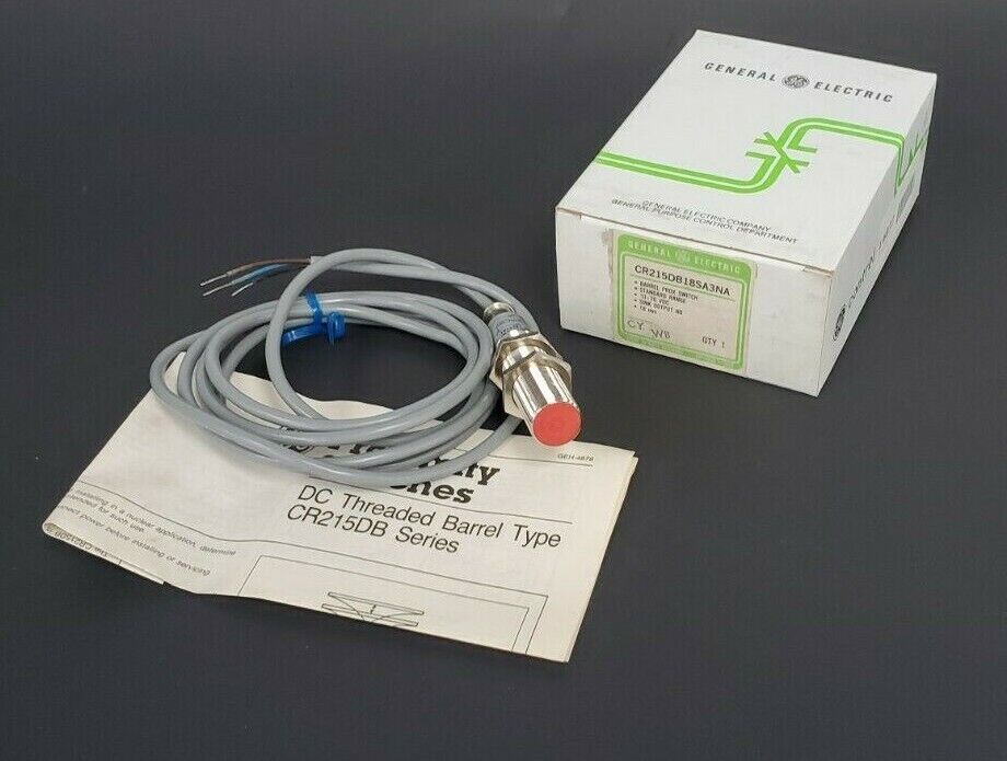 NIB GENERAL ELECTRIC CR215DB18SA3NA BARREL PROX SWITCH 10-30 VDC 18MM