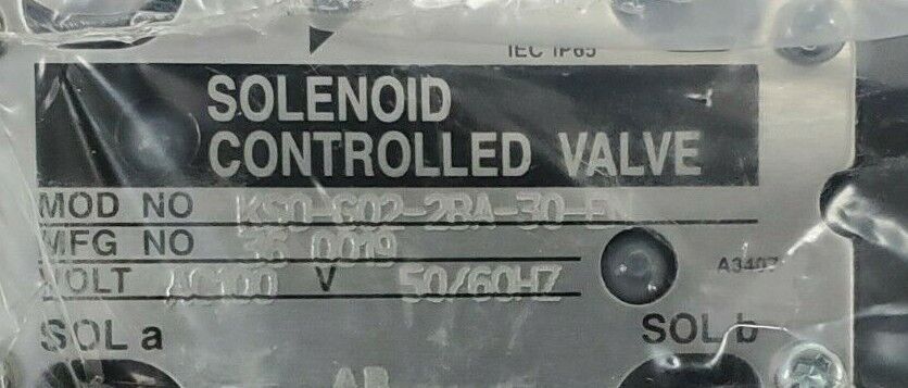 NEW DAIKEN INDUSTRIES KS0-G02-2BA-30-EN SOLENOID VALVE 36-0019 KSOG022BA30EN