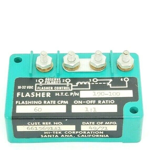 HI-TEK CORPORATION 190-100 FLASHER CONTROL MODULE, 60CPM RATE, 1:1 ON-OFF RATIO