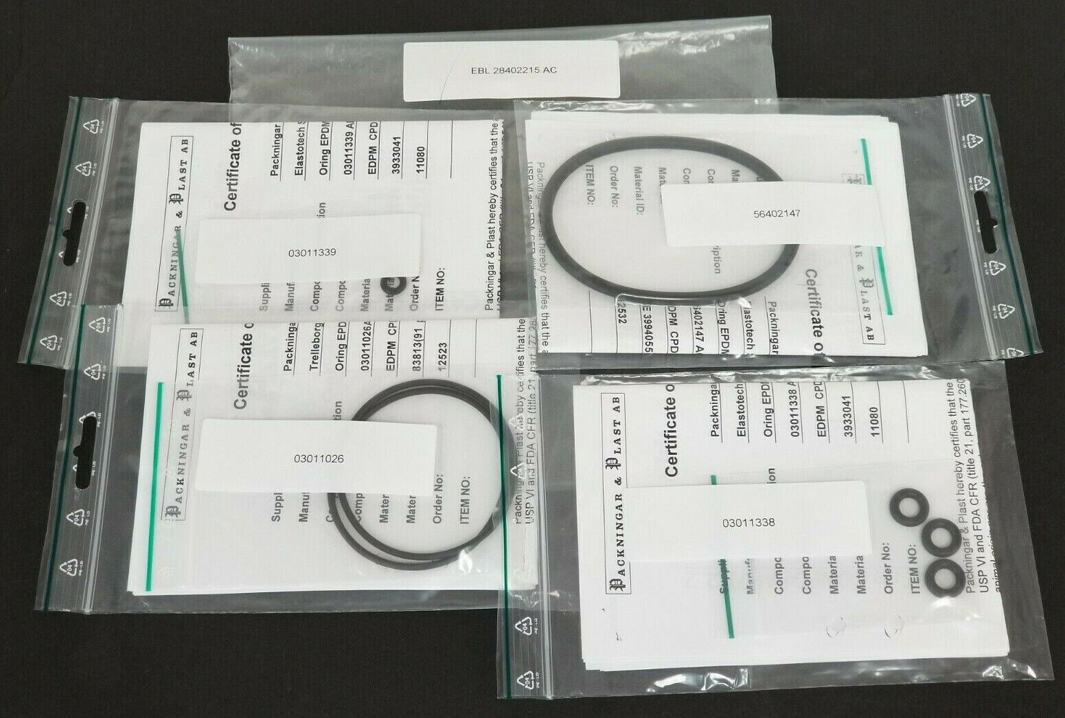 NEW GE HEALTHCARE 28-4022-15 O-RING KIT BT 6mm & 3/8'' EPDM EBL 28402215 AC