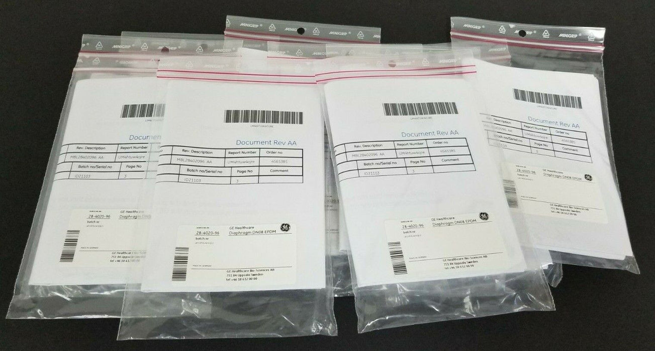 LOT OF 10 NEW GE HEALTHCARE 28-4020-96 VALVE DIAPHRAGMS DN08 EPDM 28402096