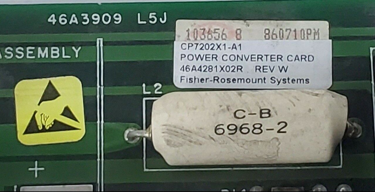 FISHER-ROSEMOUNT CP7202X1-A1 POWER CONVERTER CARD 46A4281X02R REV. W CP7202