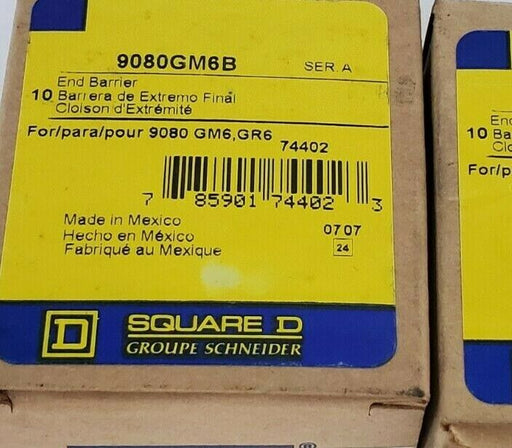 LOT OF 30 NEW SQUARE D CLASS 9080 TYPE GM-6B END BARRIERS 9080GM6B SER. A