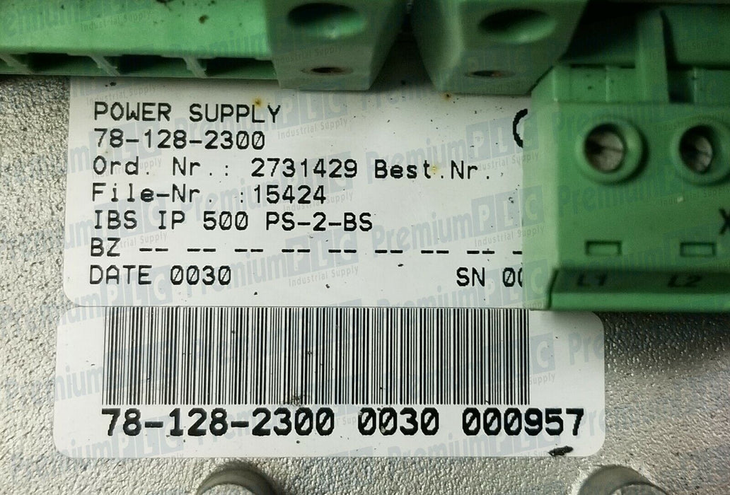 PHOENIX CONTACT IBS IP 500 PS-2-BS INTERBUS POWER SUPPLY UNIT 2731429