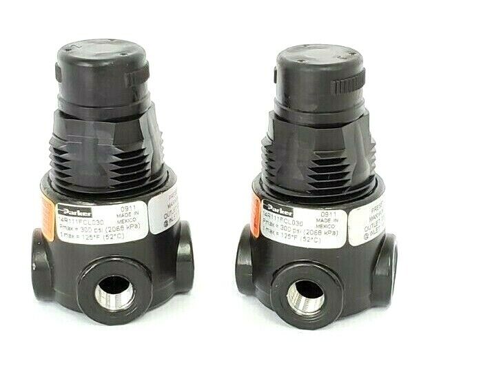 LOT OF 2 NEW PARKER 14R111FCL030 REGULATORS 1/4''