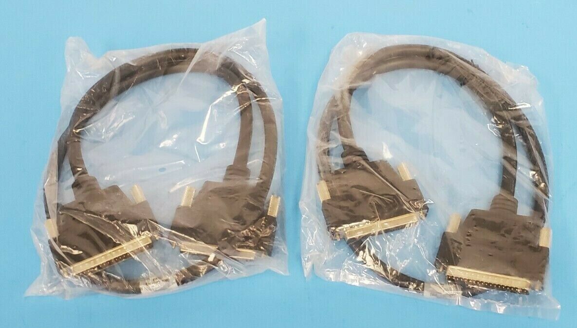 LOT OF 2 NEW UNITED ELECTRONIC IND. DNA-CBL-37S MALE-FEMALE CABLES 37 WAY