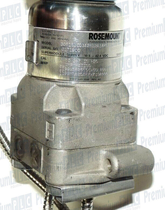 ROSEMOUNT 3051S COPLANAR PRESSURE TRANSMITTER 3051S1CD3A2B12A1AM5 W/2 1199 SEALS