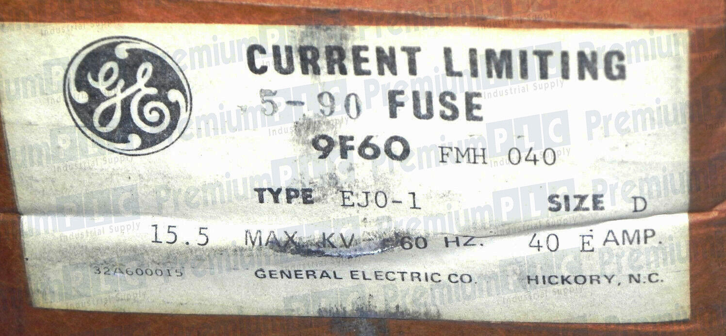 GENERAL ELECTRIC 9F60FMH040 40A CURRENT LIMITING 5-90 FUSE A155F1D0R0-40E NIB