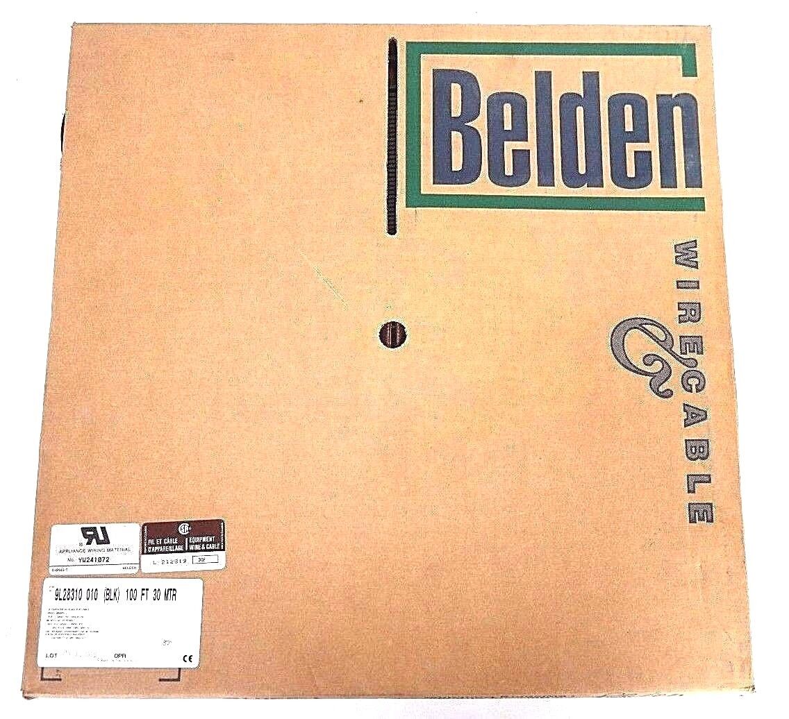 BELDEN 9L28310 010 100 FT 5.200 LB BLACK E 10 #28 PVC FS PVC RIBBON 9L28310 NIB