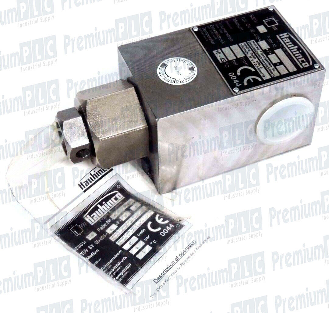HAUHINCO S301/128 HYDRAULIC VALVE FAB 27113.08 TUV SV 06-455-12.8-F-210-220 NEW