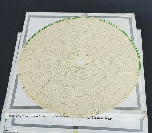 LOT OF 3 BOXES OF 100 NEW BAILEY 250F700T30 RECORDING CHARTS 11.125" 00045492