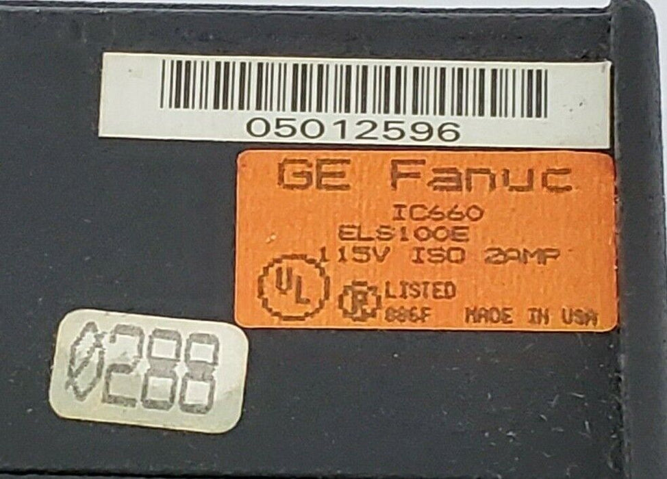 GE FANUC IC660ELS100E V ISO 2AMP GENIUS I/O BLOCK (FOR PARTS)