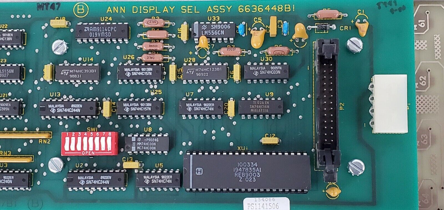 ASEA BROWN BOVERI ABB BAILEY CONTROLS 6636448BI ANNUNCIATOR DISPLAY SEL ASSEMBLY