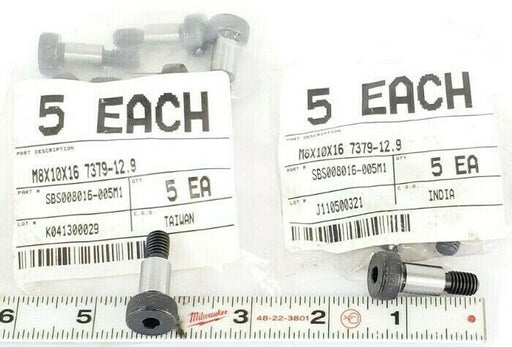 LOT OF 12 NEW GENERIC FKE 12.9 SHOULDER BOLTS M8X10X16 7379-12.9 SBS008016-005M1