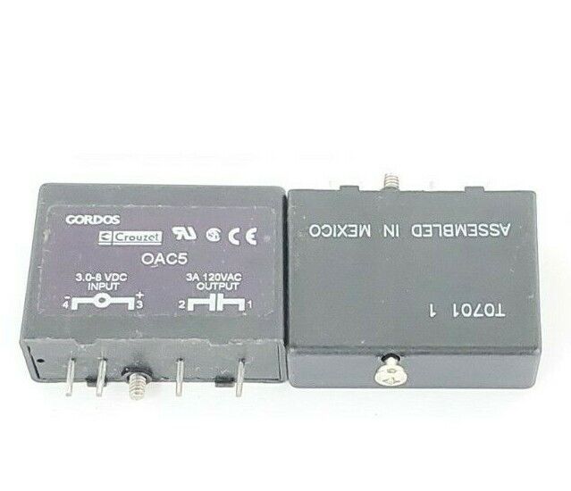 LOT OF 2 GORDOS GROUZET OAC5 I/O MODULES 3.08 VDC IN 3A 120VAC OUT