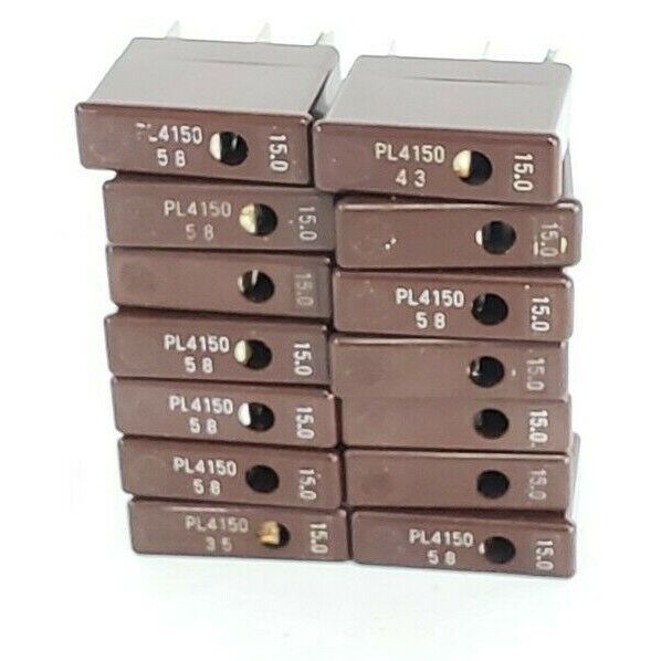 LOT OF 14 NEW DAITO PL4150 ALARM FUSES SERIES PL4 FAST ACTING BROWN 15AMP