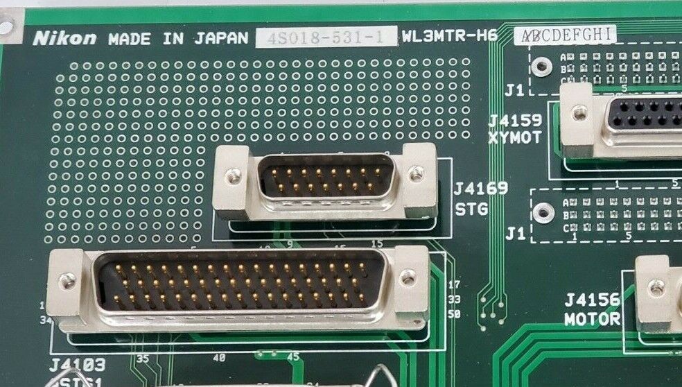 NIKON 4S018-531-1 WL3MTR H6 INTERFACE BACKPLANE BOARD 4S018-531-A