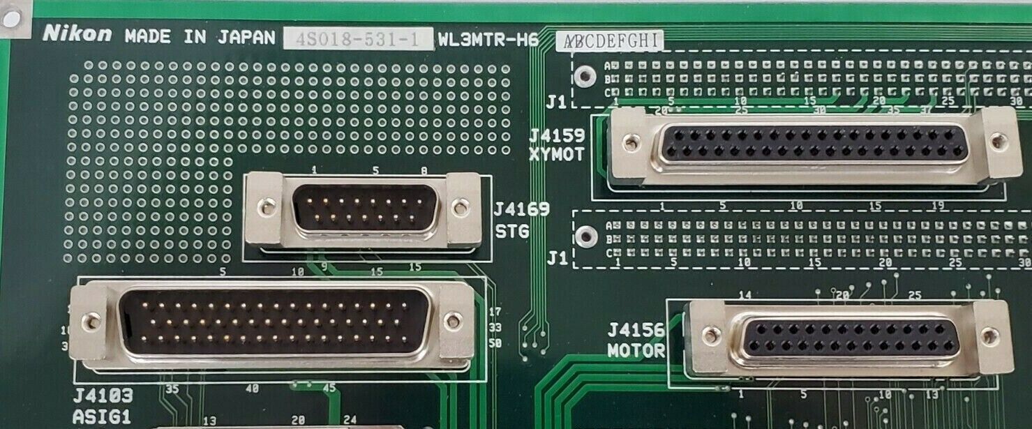 NIKON 4S018-531-1 WL3MTR H6 INTERFACE BACKPLANE BOARD 4S018-531-A