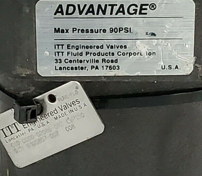 ITT ADVANTAGE 010-0000-02086-0RZ CWP150 ACTUATOR VALVE 90PSI