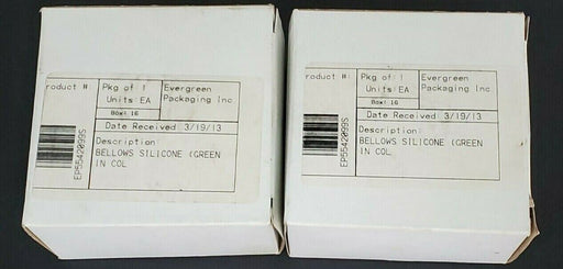 LOT OF 2 NIB EVERGREEN PACKAGING EP5542099S GREEN SILICONE BELLOWS