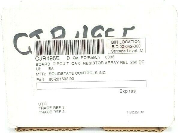 NIB SOLID STATE CONTROLS 80-221502-90 RESISTOR ARRAY CIRCUIT BOARD 8022150290