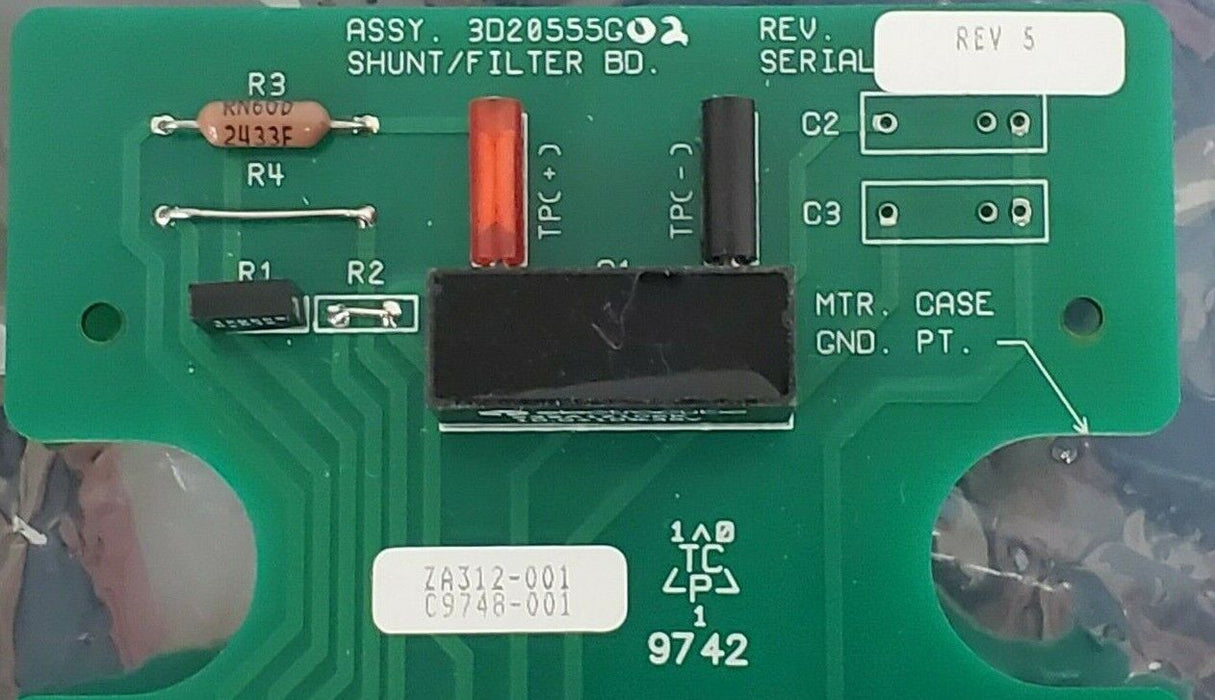 NEW WESTINGHOUSE 3D20555-G02 DIGITAL METER SHUNT/FILTER BOARD, REV 5, 3D20555G02