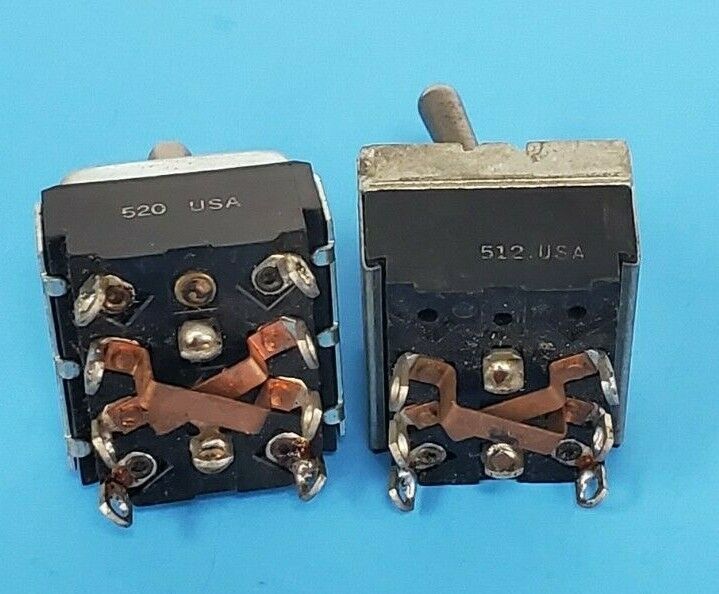 LOT OF 2 CUTLER-HAMMER TOGGLE SWITCHES, 512, 520