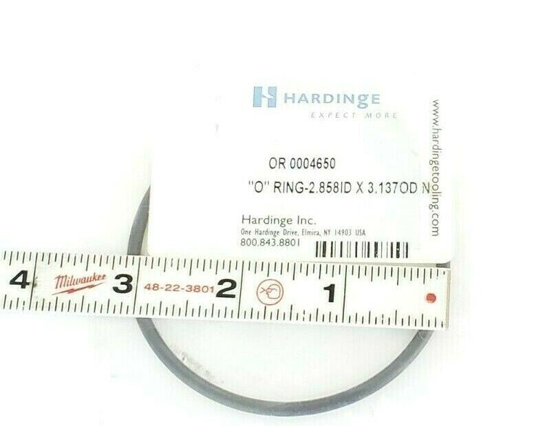 LOT OF 4 NEW HARDINGE OR 0004650 "O" RINGS 2.858 I.D. X 3.137 O.D.