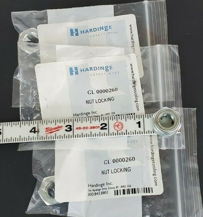LOT OF 3 NEW HARDINGE CL 0000260 LOCKING NUTS