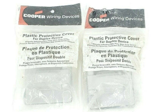 LOT OF 2 NEW COOPER S1962 PLASTIC PROTECTIVE COVERS FOR DUPLEX DEVICE