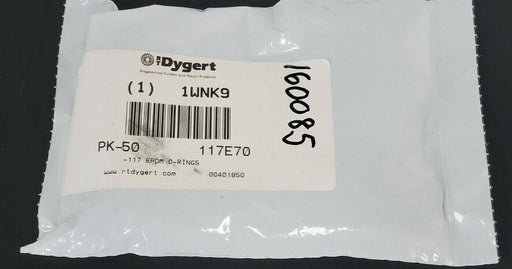 NEW RT DYGERT 1WNK9 117E70 117 EPDM 0-RINGS 00401850, PK-50