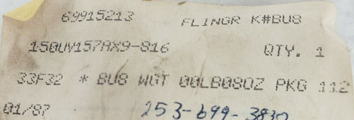 NEW INGERSOLL-RAND 69915213 PUMP FLINGER 150UV157AX9-816