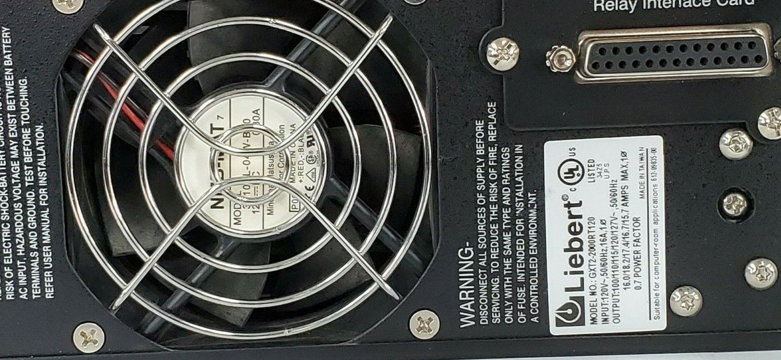 LIEBERT GXT2-2000RT120 UPSTATION GXT UPS BATTERY BACKUP / POWER SUPPLY 2000VA