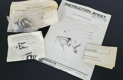 LOT OF 2 NEW PRESCOLITE TM FIXTURE FITTINGS WITH INCOMPLETE DCB SOCKET KIT