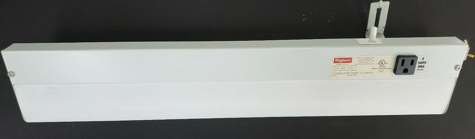 HOFFMAN ALF16D24R FLUORESCENT LIGHT FIXTURE, 120VAC, 60HZ, 0.35A