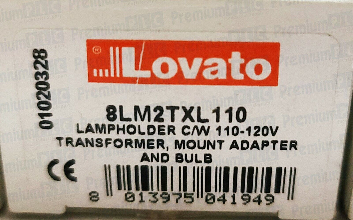 LOT OF 3 NEW LOVATO 8LM2TXL110 LAMPHOLDER C/W 110-220 TRANSFORMER W/ADAPTER