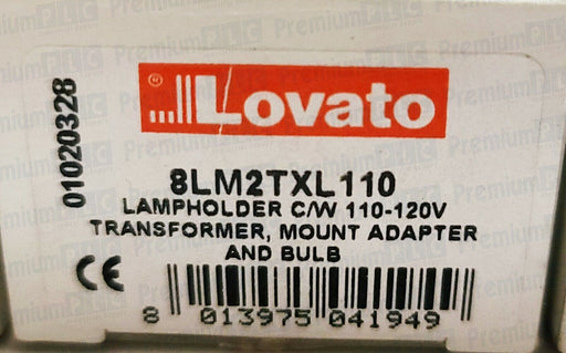 LOT OF 3 NEW LOVATO 8LM2TXL110 LAMPHOLDER C/W 110-220 TRANSFORMER W/ADAPTER