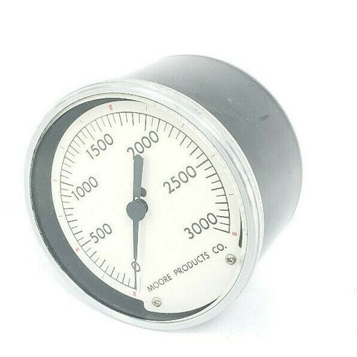 MOORE PRODUCTS 0-3000 PSI PRESSURE GAUGE, CALIBRATED FOR 3.00-15.00 PSI