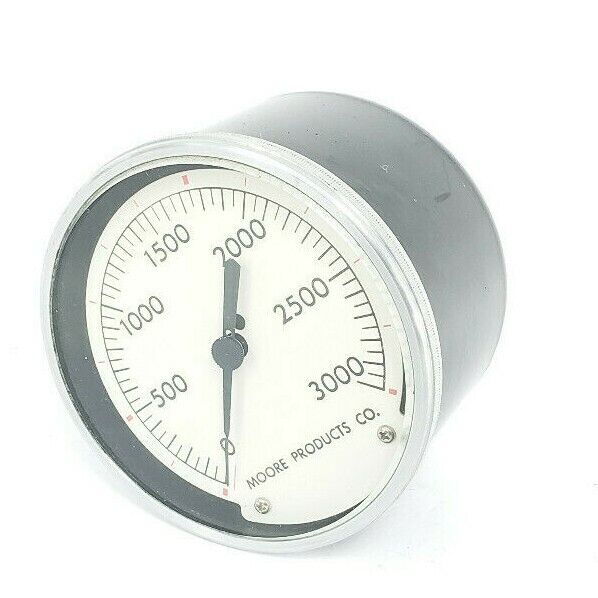 MOORE PRODUCTS 0-3000 PSI PRESSURE GAUGE, CALIBRATED FOR 3.00-15.00 PSI