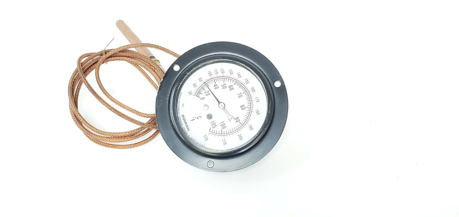 MARSH INSTRUMENTS 30-200 DEG F / 0-105 DEG C TEMPERATURE PROBE / THERMOMETER