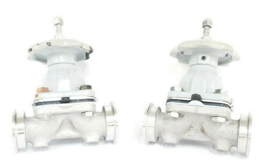 LOT OF 2 ITT GRINNELL DIAPHRAGM VALVES WITH 1819 CF8M 1" VALVE BODIES