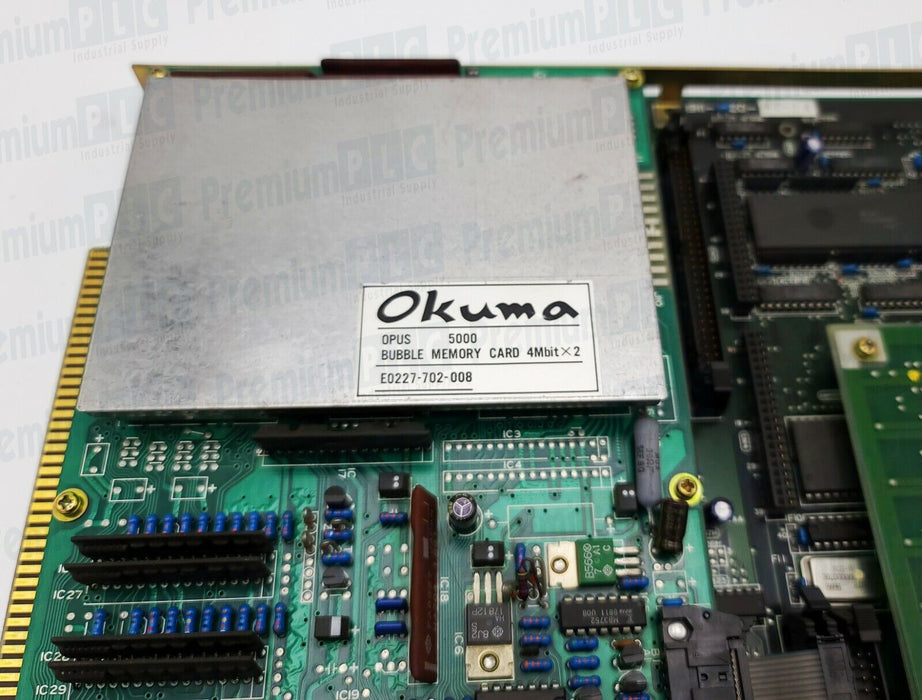 OKUMA OPUS 5000II E4809-045-091-E MAIN BOARD W/ E0227-702-008 BUBBLE MEMORY