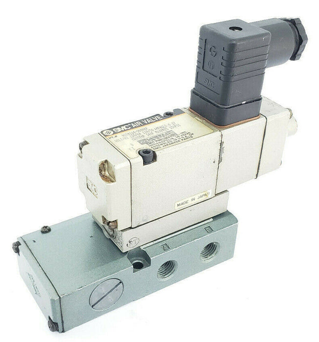 SMC NVS4114-0009KP5 SOLENOID VALVE 150PSI MAX 120VAC 60HZ W/ MANIFOLD BLOCK