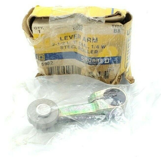 NEW SQUARE D CLASS 9007 TYPE B8 STEEL ROLLER LEVER ARM 2-1/2" X 1" X 1/4" 9007B8
