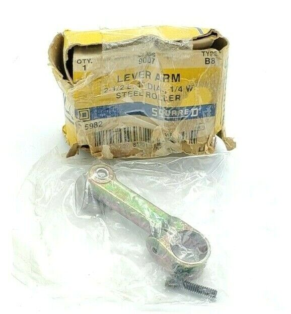 NEW SQUARE D CLASS 9007 TYPE B8 STEEL ROLLER LEVER ARM 2-1/2" X 1" X 1/4" 9007B8
