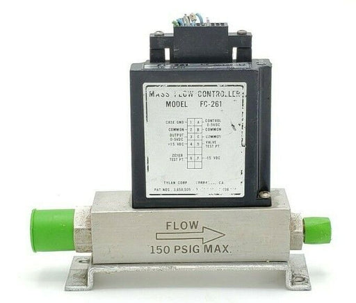 TYLAN FC-261 10 SLPM MASS FLOW CONTROLLER 150PSIG FC-261-10SLPM-02