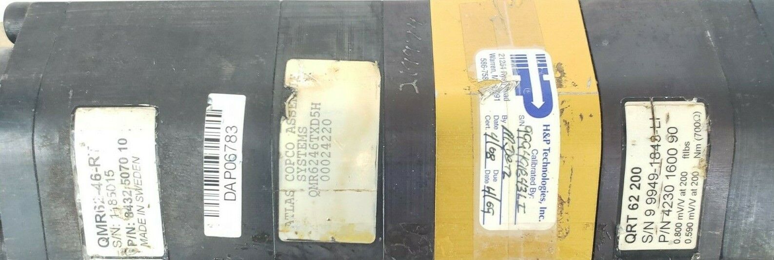 ATLAS COPCO NUTRUNNER ASSEMBLY QMR62-46-RT QMR6246TXD5H QRT-62-200 4230-1705-80